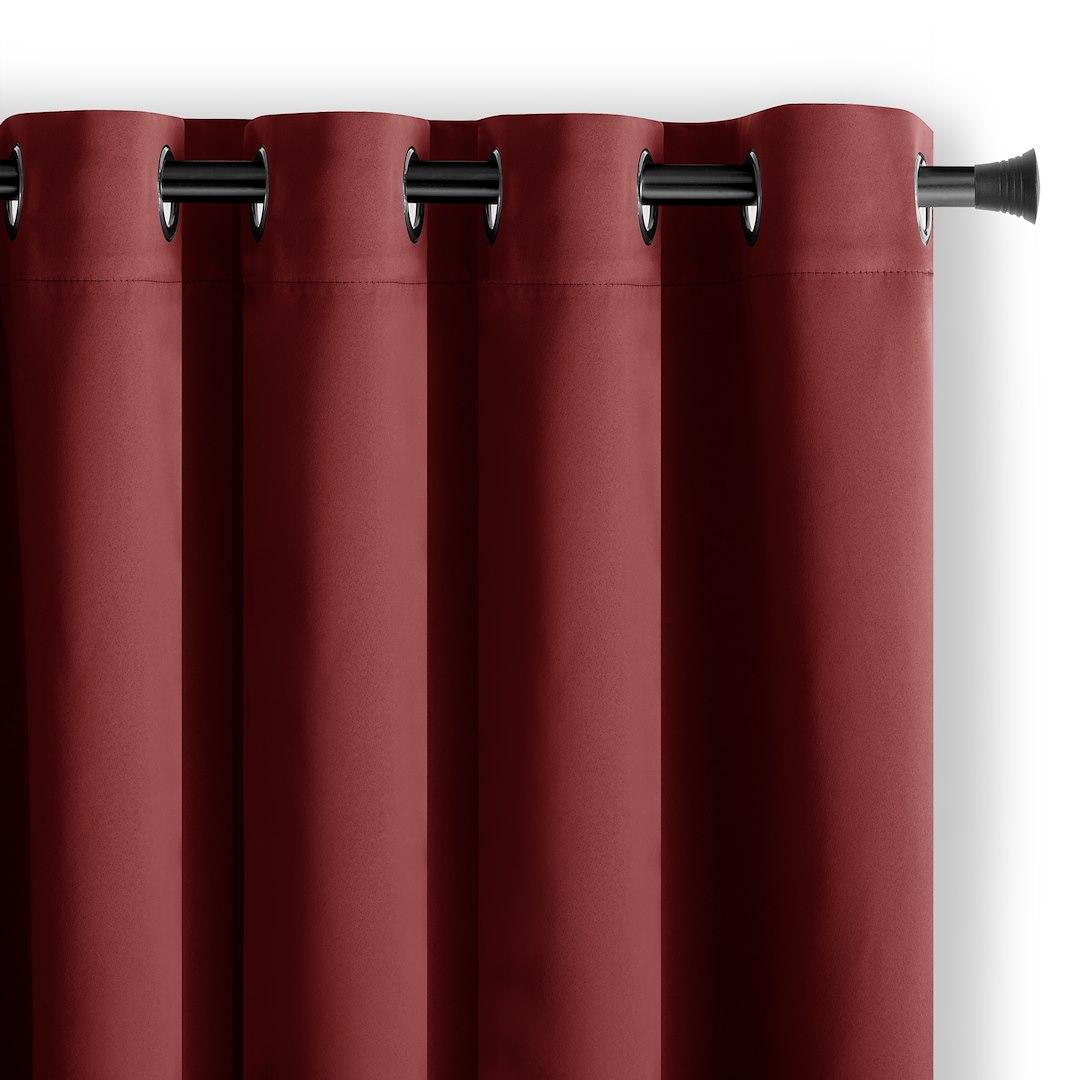 Mørklægningsgardin AmeliaHome BLACKOUT - lyserød, 140×245 cm, sølv øskner billede