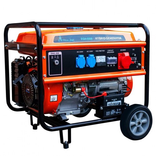Generator benzin/gas Extralink EGH-5500 – hybrid 5,5 kW 3-faset