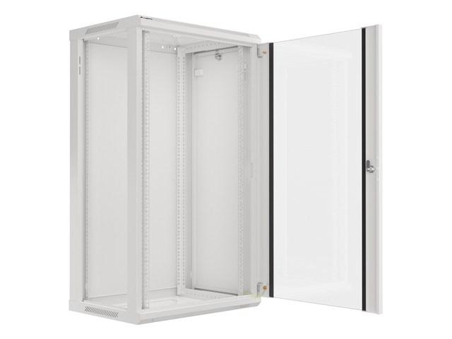 19" rackskab vægmonteret - Lanberg 22U, 60×45 cm, grå billede
