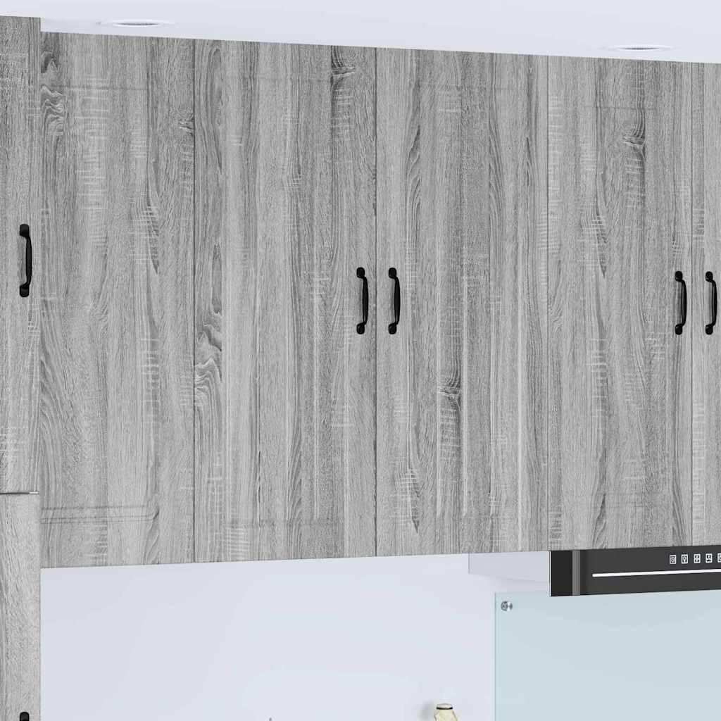 Vægskab til køkken Grå Sonoma 80 x 31 x 100 cm Konstrueret træ billede