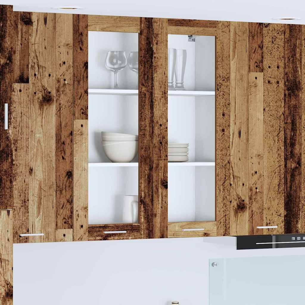 Hængeskab Riga Gammelt træ 80 x 31 x 100 cm Konstrueret træ billede