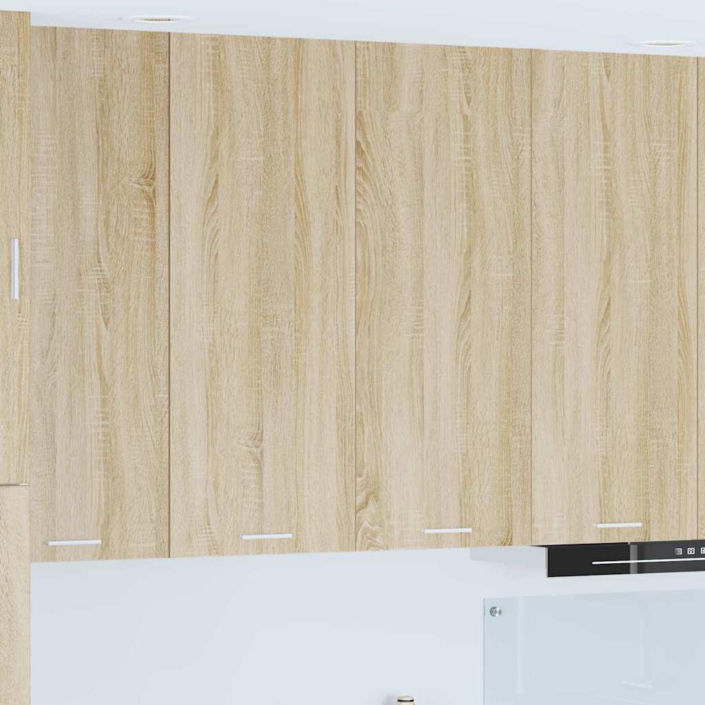 Hængeskab med dør - Sonoma eg, 80 × 31 × 100 cm, konstrueret træ