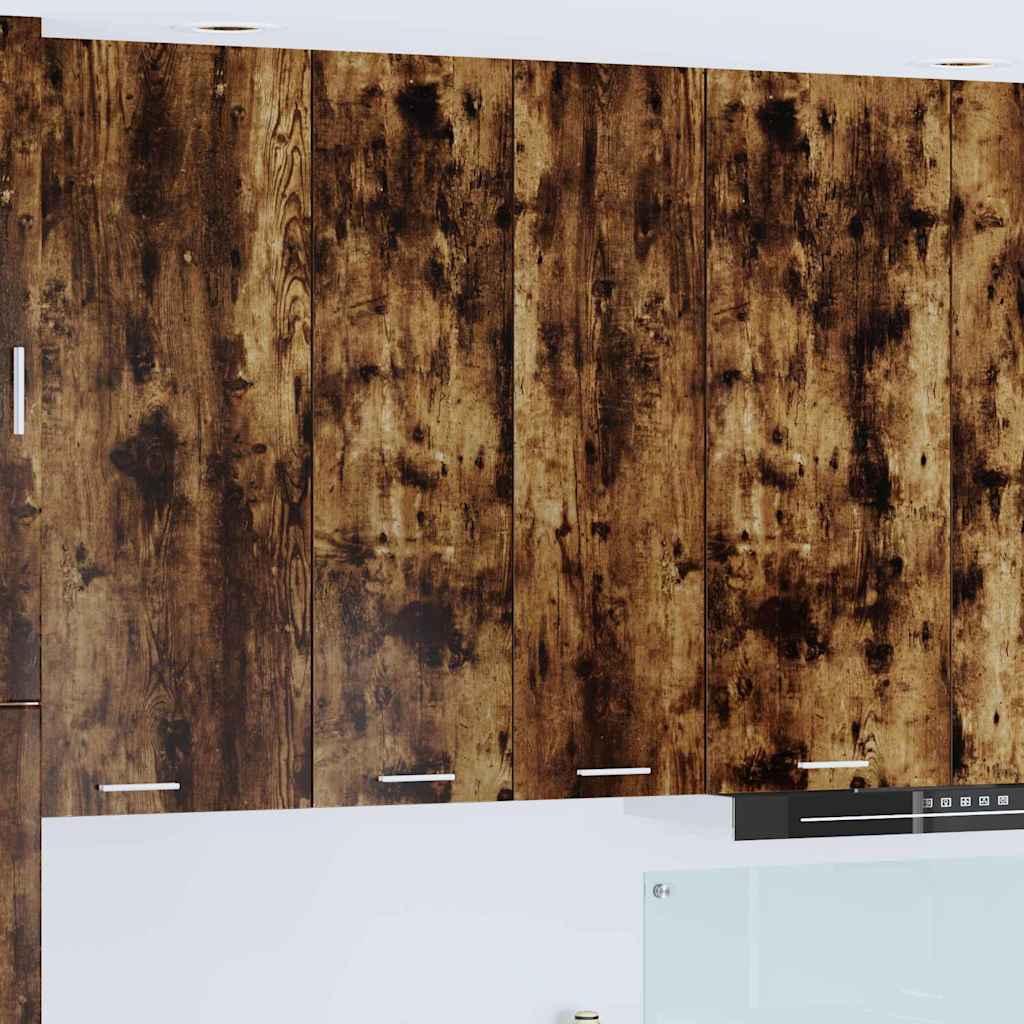 Hængeskab i røget eg - 60 × 31 × 100 cm, konstrueret træ, 2 døre billede
