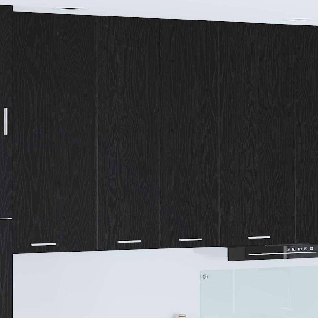 Hængeskab med dør Riga Sort eg 60 x 31 x 100 cm Konstrueret træ billede