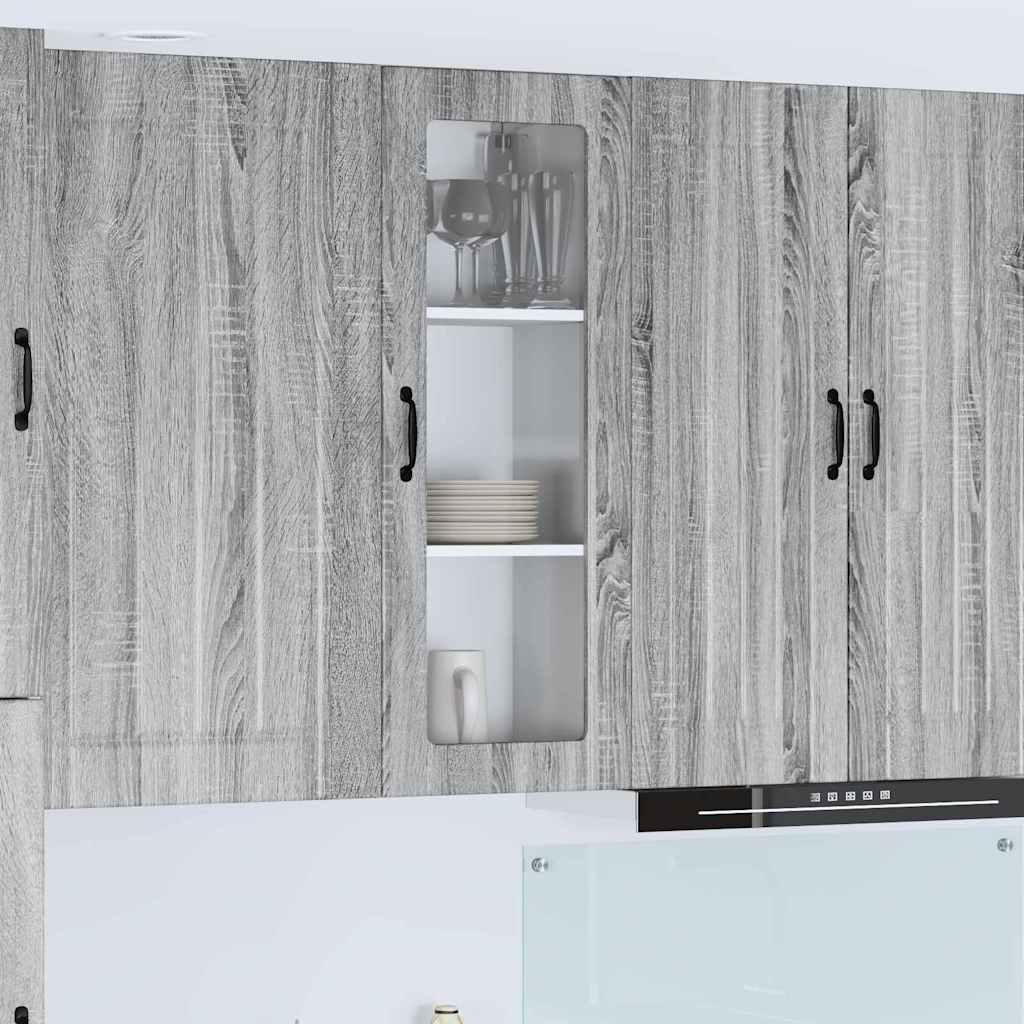 Vægskab til køkken Grå Sonoma 40 x 31 x 100 cm Konstrueret træ billede