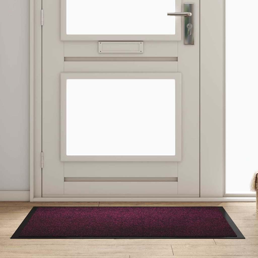 Dørmåtte Bordeaux 80 x 120 cm Teddy Stof billede