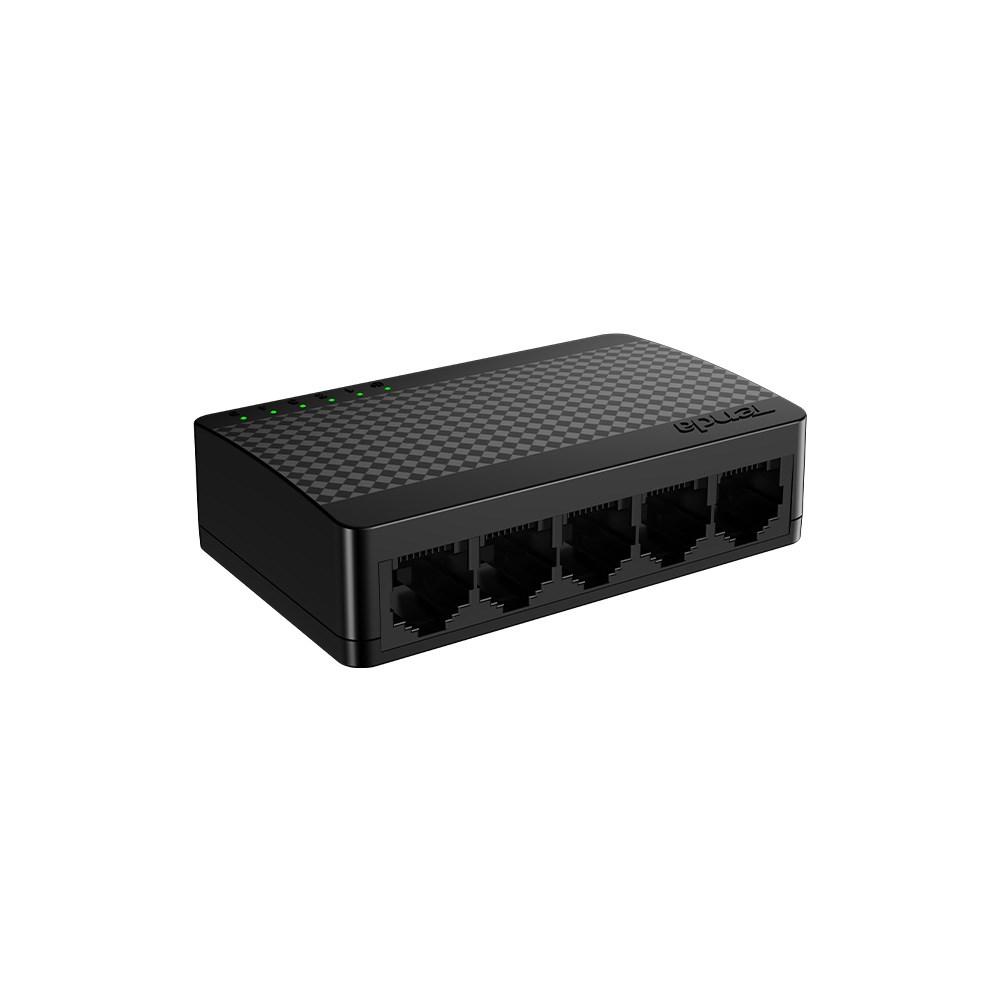 Netværksswitch Gigabit – Tenda SG105M, 5 porte, sort billede