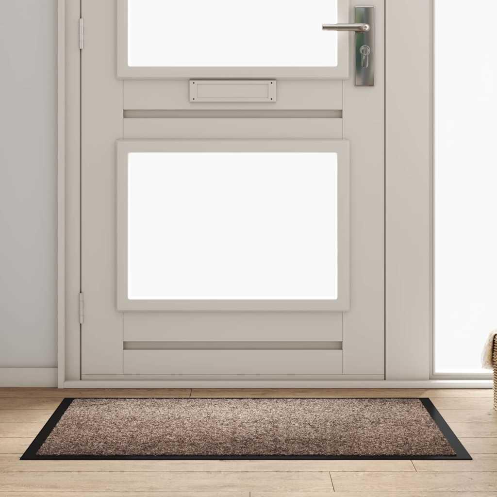 Dørmåtte Beige 80 x 120 cm Teddy Stof billede