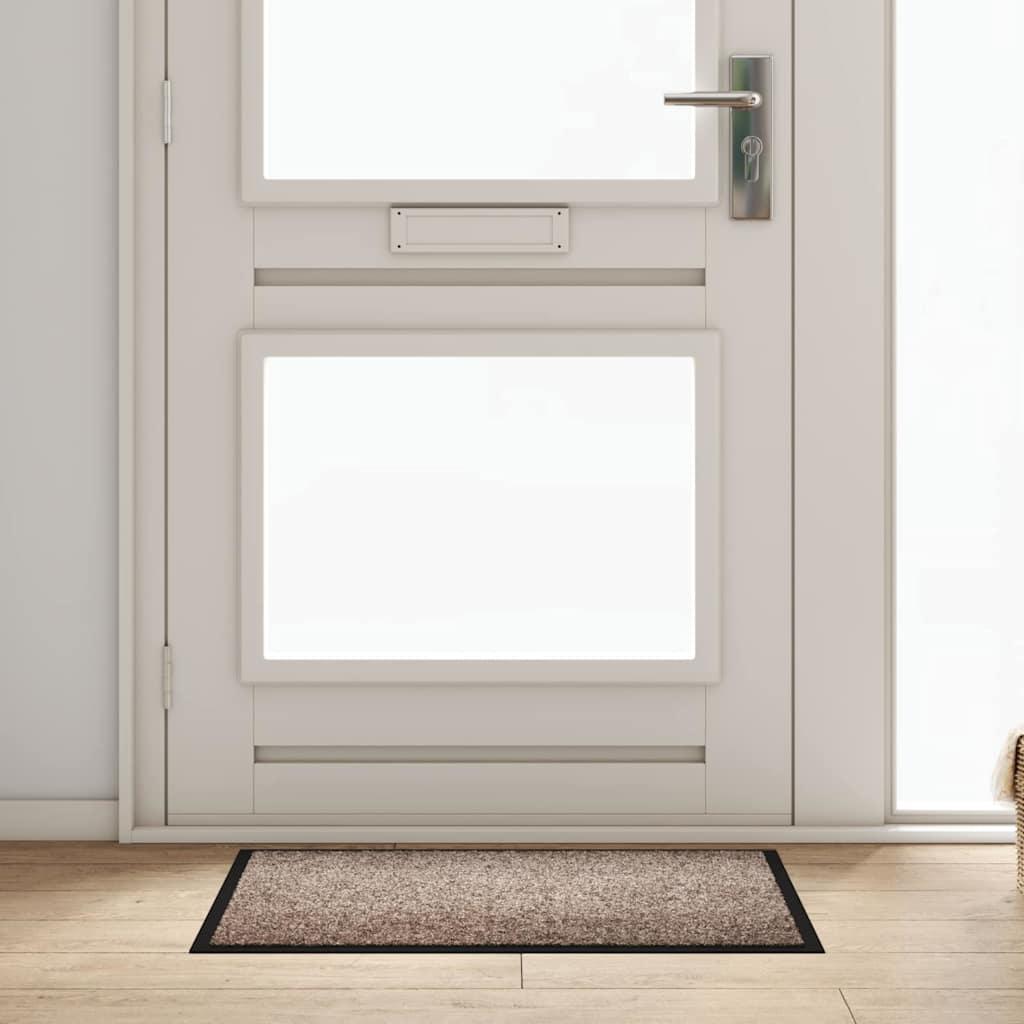 Dørmåtte Beige 60 x 80 cm Teddy Stof billede