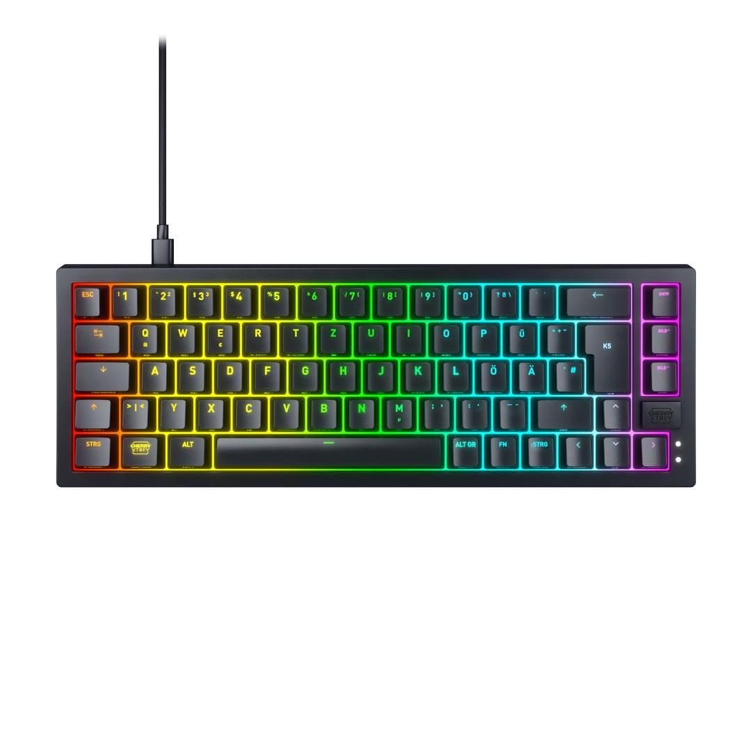 Gaming tastatur Cherry K5V2 Compact – mekanisk, RGB, 65 %, QWERTZ tysk, sort billede