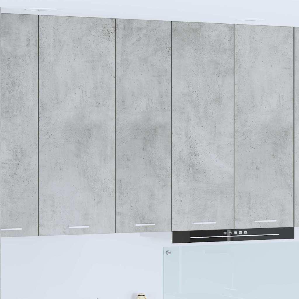 Hængeskab med dør - beton grå, 30 × 31 × 100 cm, konstrueret træ billede