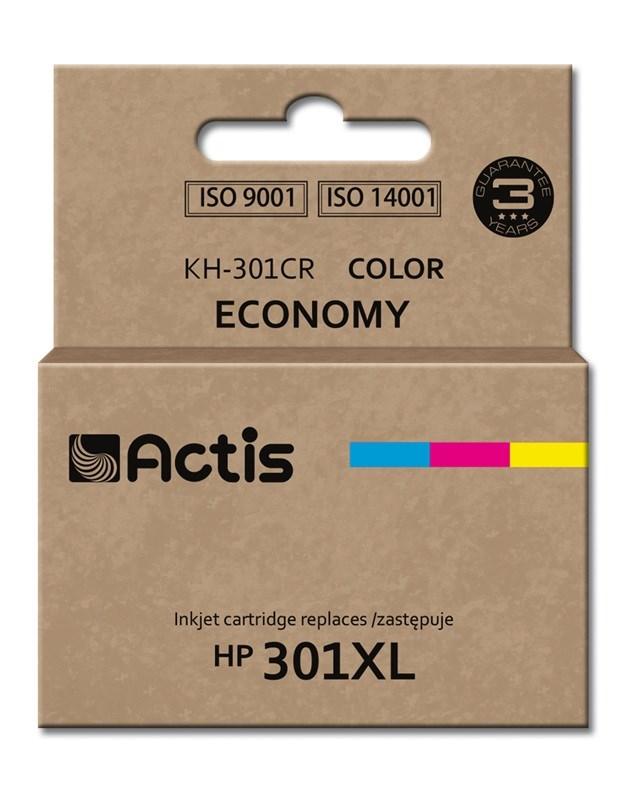 Blækpatron til HP – Actis KH-301CR, farve, erstatter HP 301XL (cyan, magenta, gul), 21 ml billede