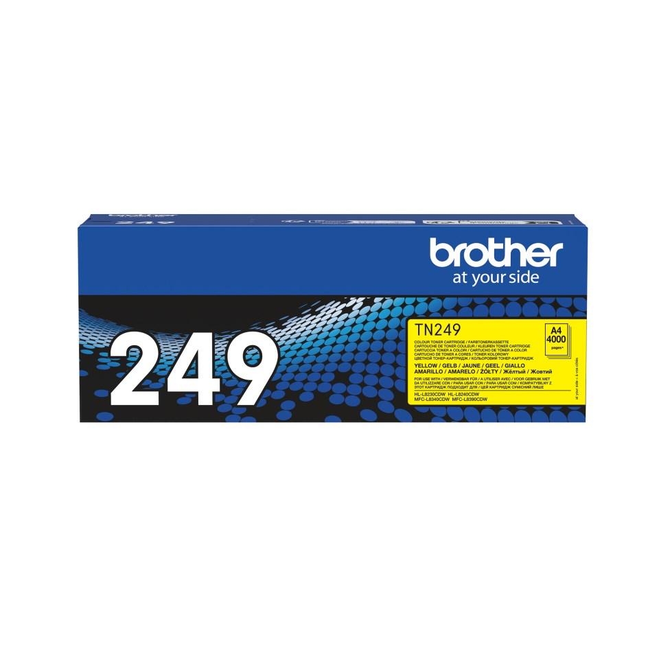 Tonerpatron Brother TN-249Y - Gul, original, 4.000 sider