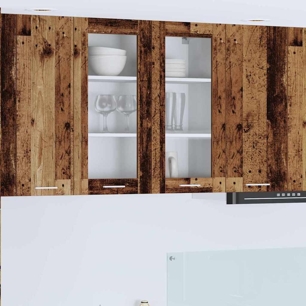Hængeskab Riga Gammelt træ 80 x 31 x 80 cm Konstrueret træ billede
