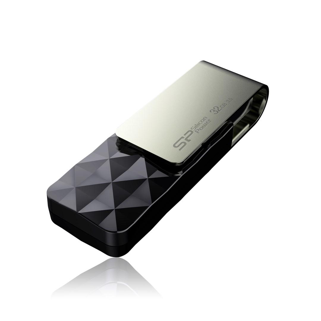 USB stik Silicon Power Blaze B30 32 GB USB 3.0 - sort billede