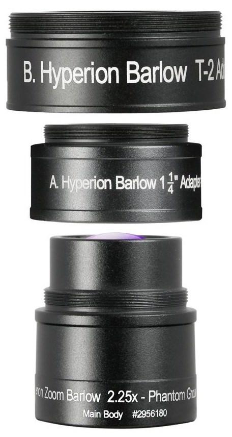 Teleskoptilbehør - Baader Hyperion Zoom Barlow 2,25x (sort) billede
