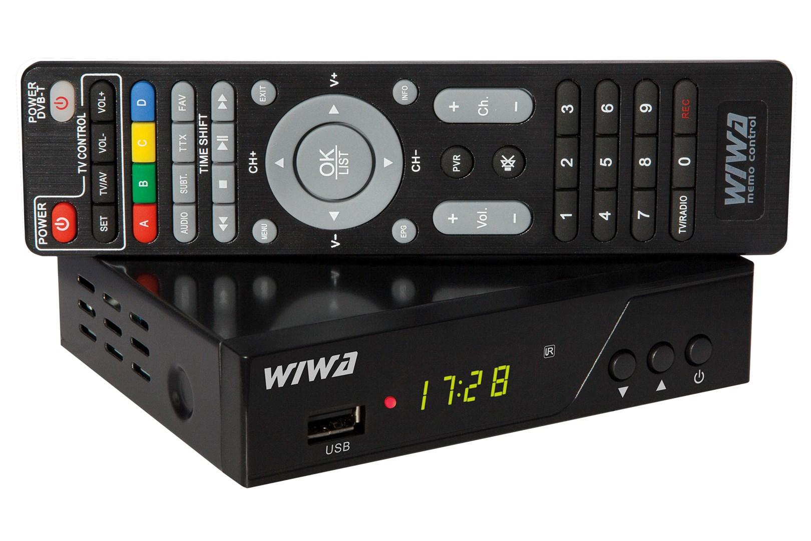 DVB-T2 tuner WIWA H.265 PRO - Full HD modtager med optagelse billede