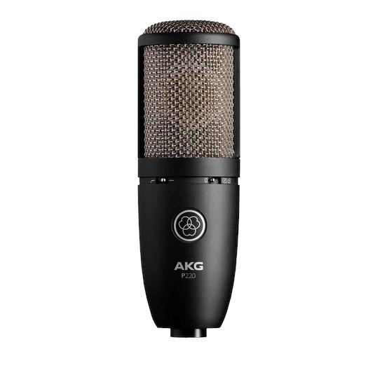 Studie mikrofon AKG P220 – stor membran kondensator, sort billede