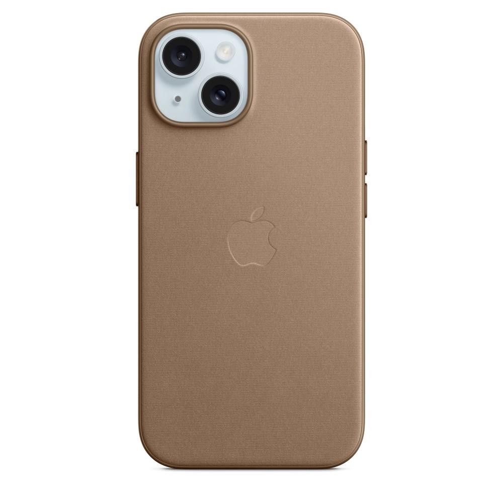 Mobilcover Apple iPhone 15 FineWoven med MagSafe - Taupe billede