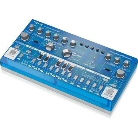 Synthesizer – Behringer TD-3-BB baslinje, blå transparent billede