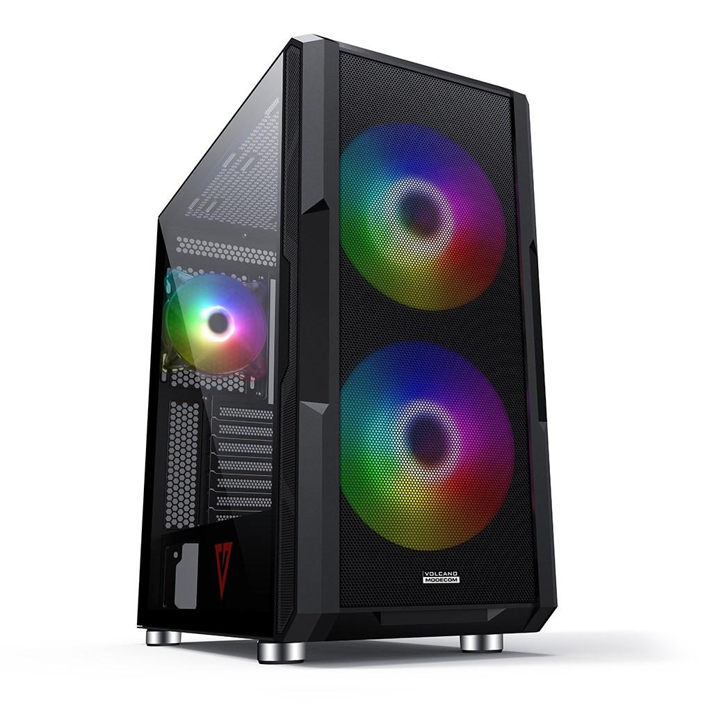 PC kabinet MODECOM AMIRANI ARGB Midi Tower - sort billede
