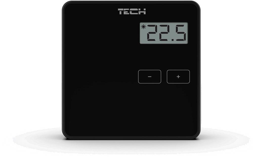 Rumtermostat med display Tech Controller ST-294V1 - kablet, sort billede
