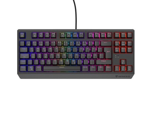 Gaming tastatur GENESIS Thor 230 TKL – mekanisk, Outemu Red, RGB, hot‑swap, DE billede