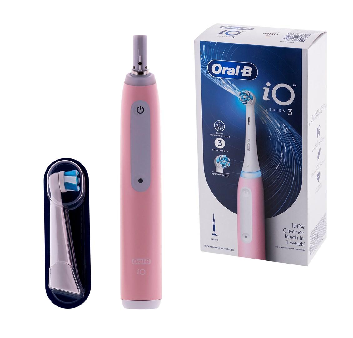 Elektrisk tandbørste Oral-B iO3 genopladelig - Blush Pink, 3 børstetilstande billede