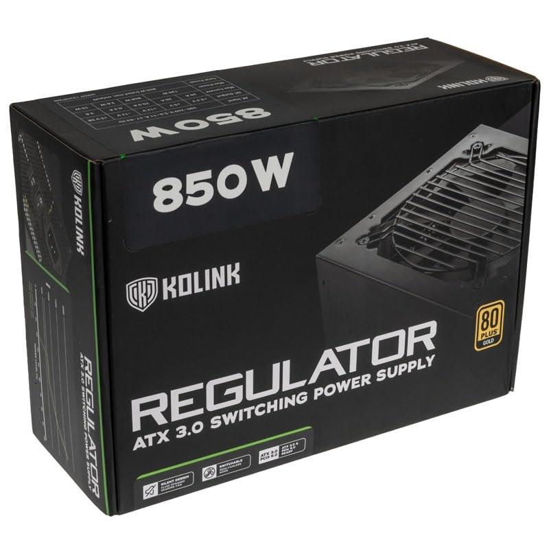 Strømforsyning Kolink Regulator 80 Plus Gold, ATX 3.0, PCIe 5.0, modulær - 850 W