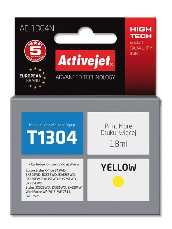 Blækpatron til Epson – Activejet AE-1304N T1304, gul, 18 ml (XL) billede