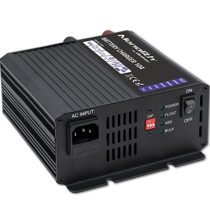 Batterioplader 12V 10A â Qoltec Smart Monolith til LiFePO4, AGM, GEL, SLA billede