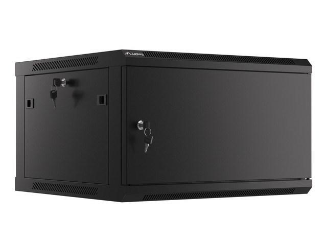 Væghængt rackskab 6U - Lanberg, sort 19" (600×600 mm) billede