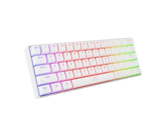 Gaming tastatur GENESIS Thor 660 G2 â trÃ¥dlÃ¸st, mekanisk, RGB, Gateron Brown, US, hvid billede
