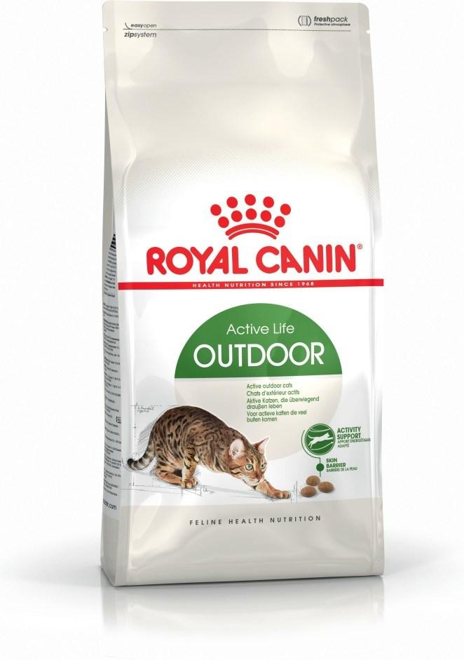 Kattemad tÃ¸rfoder Royal Canin Active Life Outdoor 4 kg â voksen, fjerkrÃ¦ billede