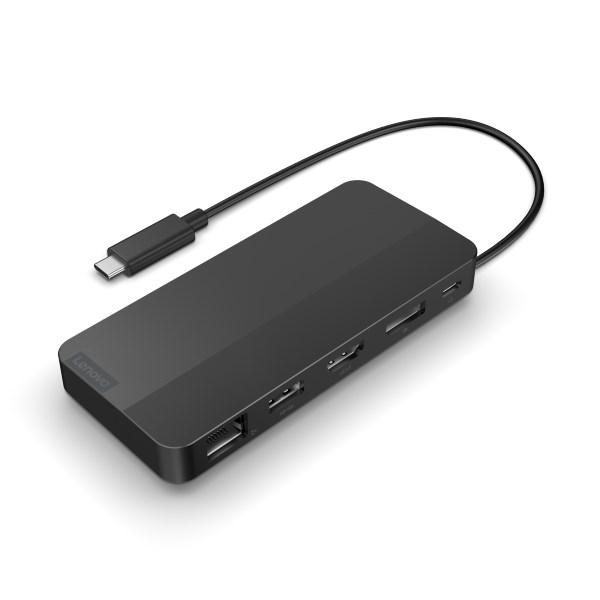 USB-C dockingstation Lenovo - 4K, 2 skærme, sort