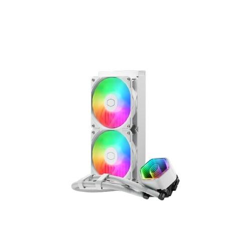 Vandkøler 240 mm - Cooler Master MasterLiquid 240 Core II, hvid, 2x120 mm ARGB