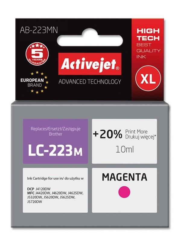 Blækpatron til Brother – Activejet LC223M (magenta, XL, 10 ml) billede