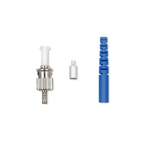 Fiberoptisk stik ST – Qoltec 54441, singlemode, blå billede