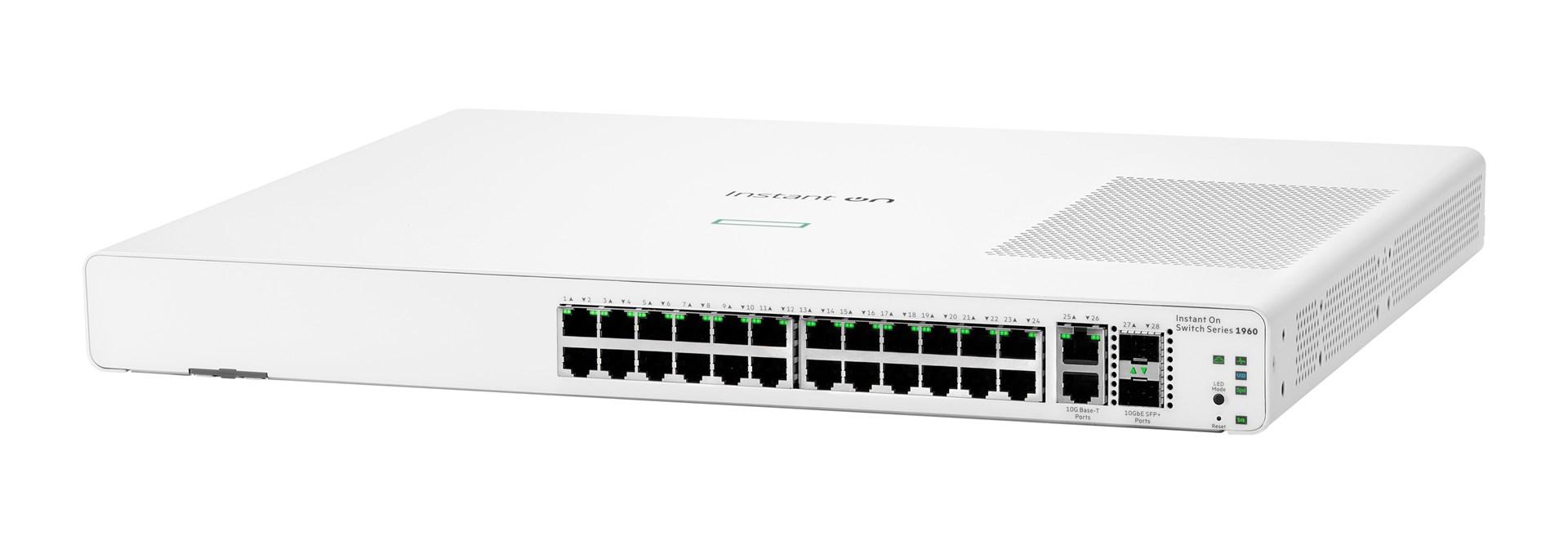 Netværksswitch HPE Aruba Instant On 1960 - 24x Gigabit, 2x 10GBase‑T, 2x SFP+ billede