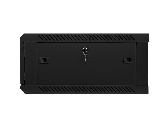 Vægmonteret 19" rackskab 4U 600×600 mm - Lanberg, sort med glasdør billede
