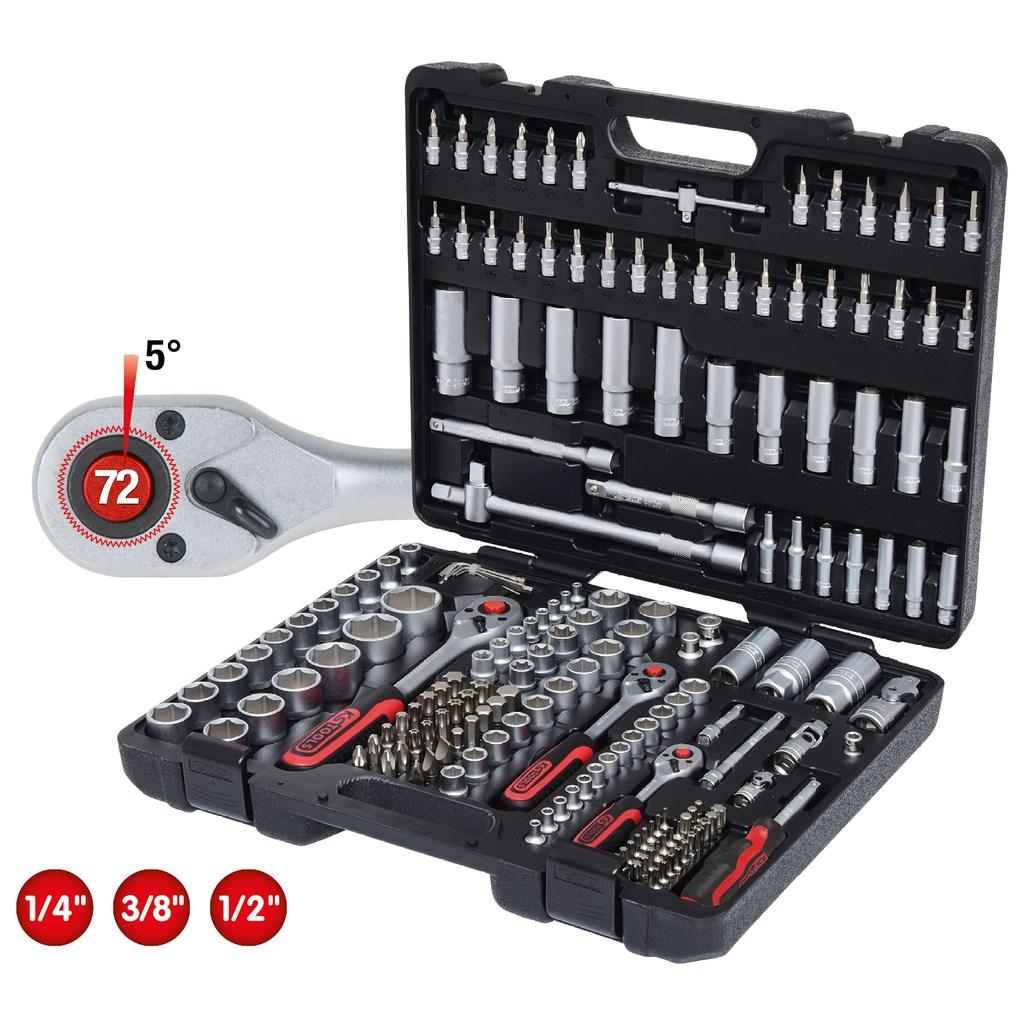 Topnøglesæt 1/4" 3/8" 1/2" - KS Tools 917.0779, 179 dele billede