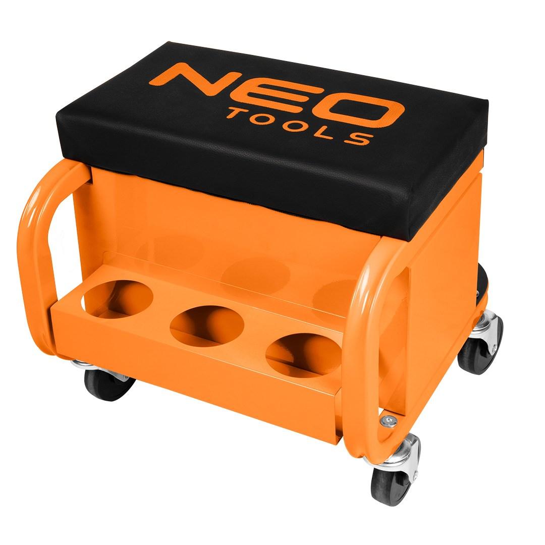 Værkstedsstol på hjul med værktøjsskuffer - NEO TOOLS billede