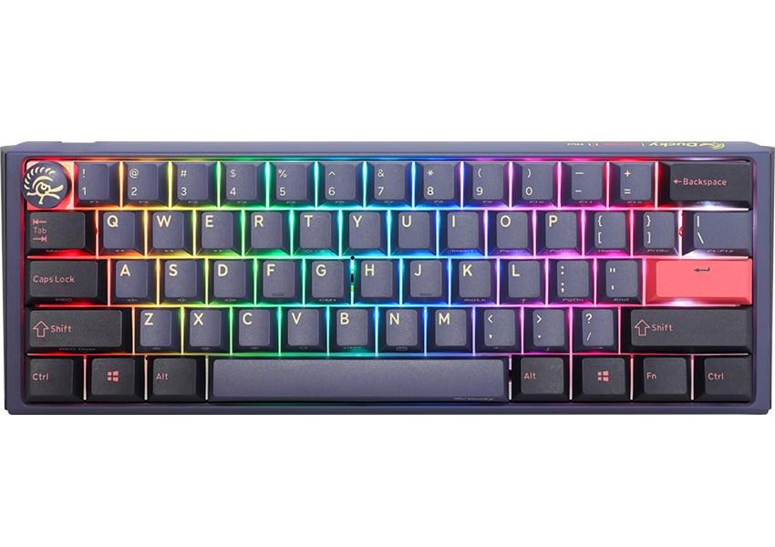 Tastatur gaming Ducky One 3 Mini USB – blå, RGB, Cherry MX Speed Silver billede