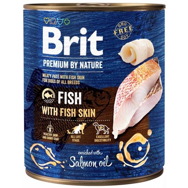 Vådfoder til hund – Brit Premium by Nature Fish with Fish Skin 800 g billede