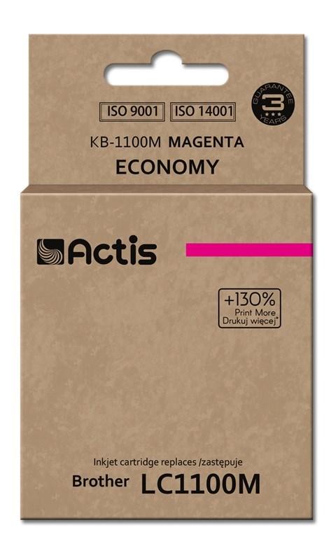 Blækpatron magenta Actis KB-1100M - kompatibel med Brother LC1100M/980M, 19 ml billede