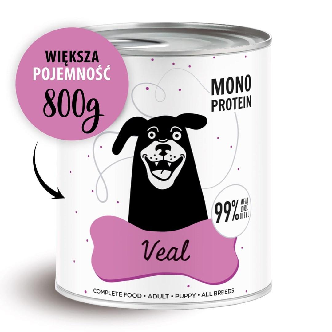 Hundefoder vådfoder PAKA ZWIERZAKA Pepe Kalv – 800 g billede