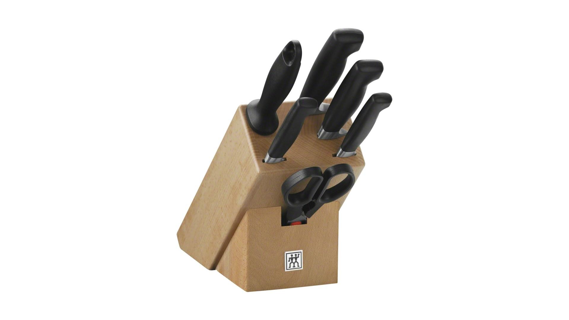 Knivsæt med blok – ZWILLING Four Star, 7 dele billede