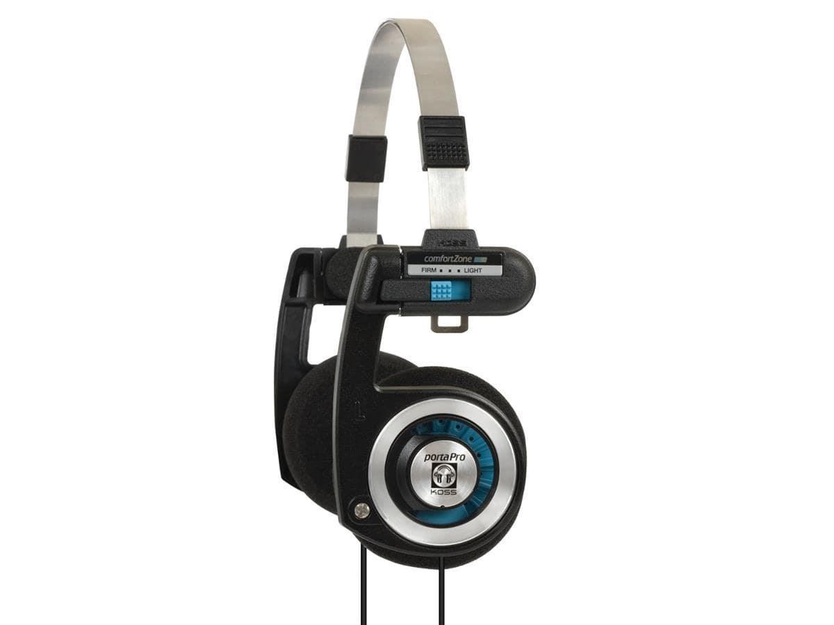Høretelefoner on-ear Koss Porta Pro Classic, kabelforbundet, sort/sølv