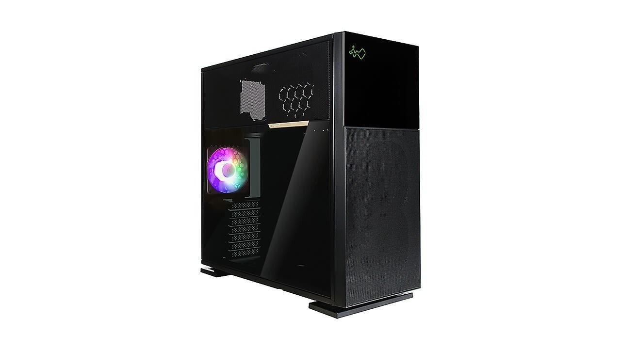 PC kabinet Midi Tower – IN WIN 515, sort med hærdet glas billede