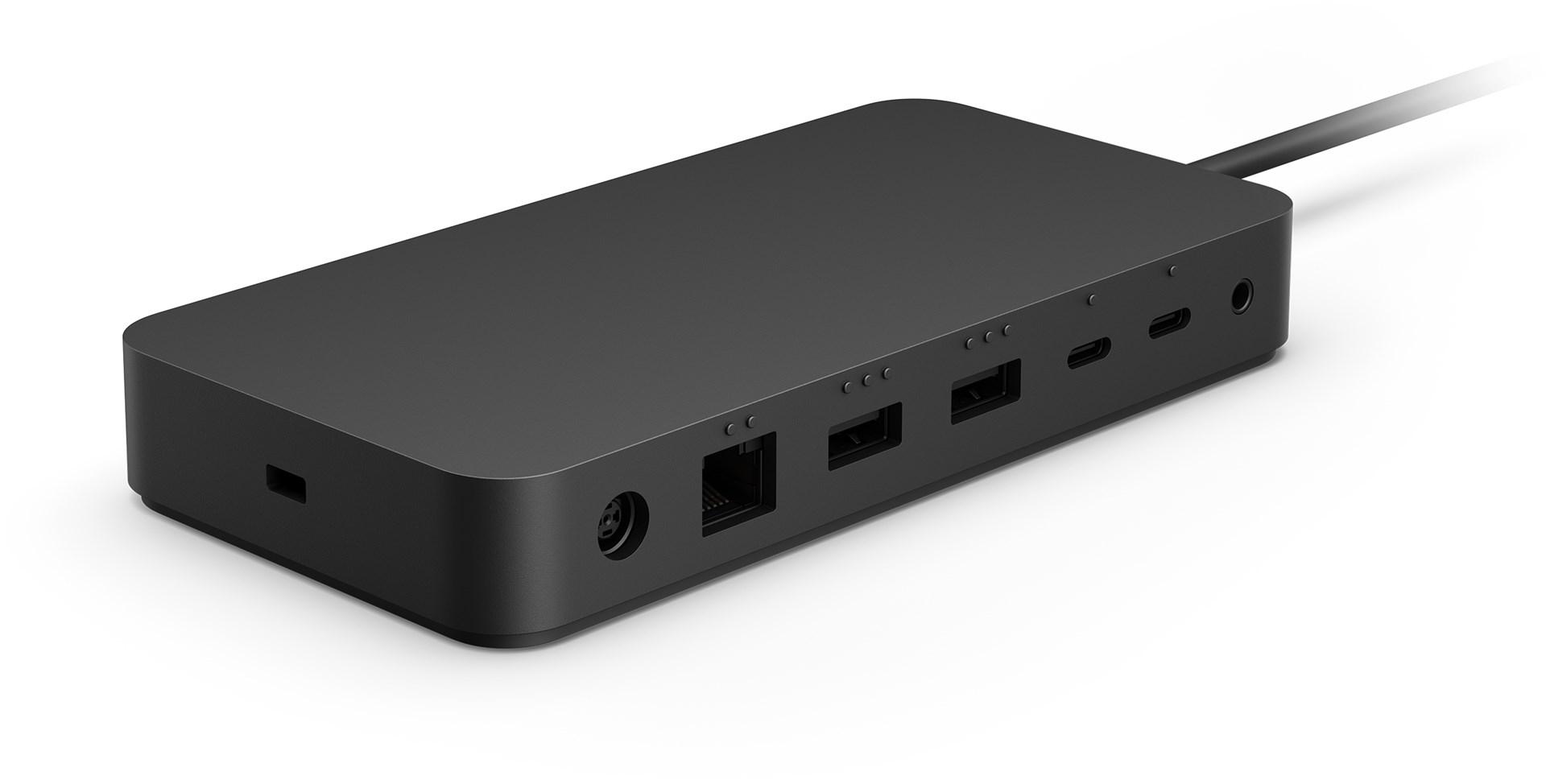 Microsoft Surface Thunderbolt 4 Dockingstation - 3 x Thunderbolt, 1GbE, 2.5GbE, 165W - Sort